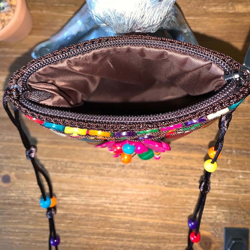 Beaded Multicolored Coconut Shell Mini Crossbody … - image 6